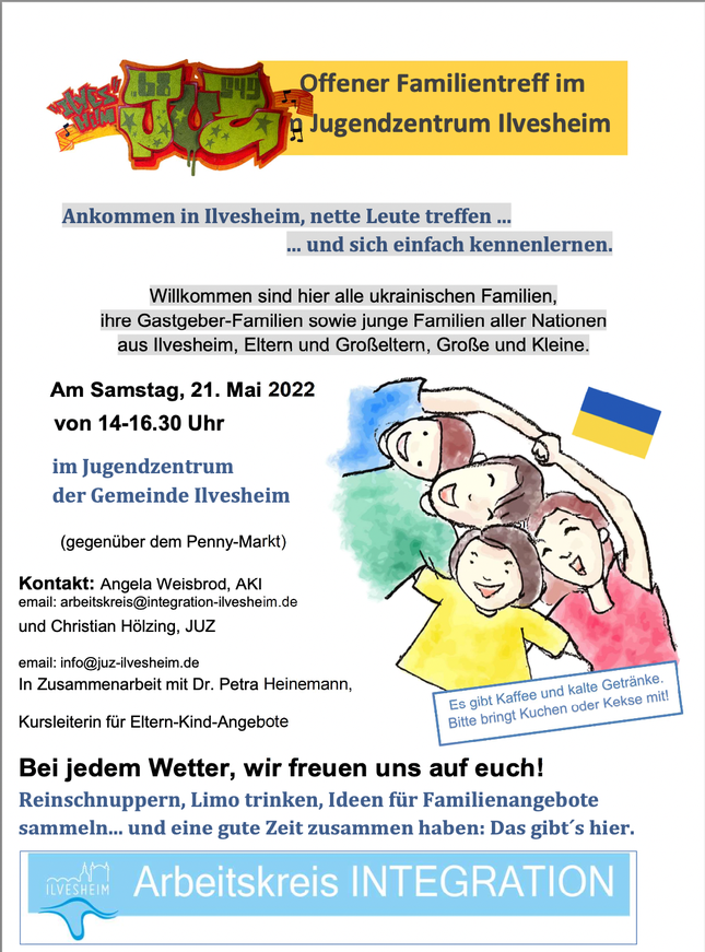 Angebot für ukrainische Geflüchtete: Familientreff des AK Integration